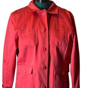 L.L. Bean-Stylish Buttoned Hot Pink Jacket(XL)